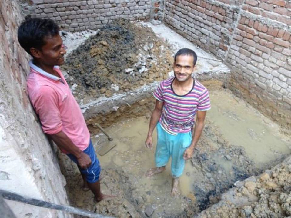 CFAR’s work on fecal sludge management is helping households construct proper septic tanks and twin pits for their toilets